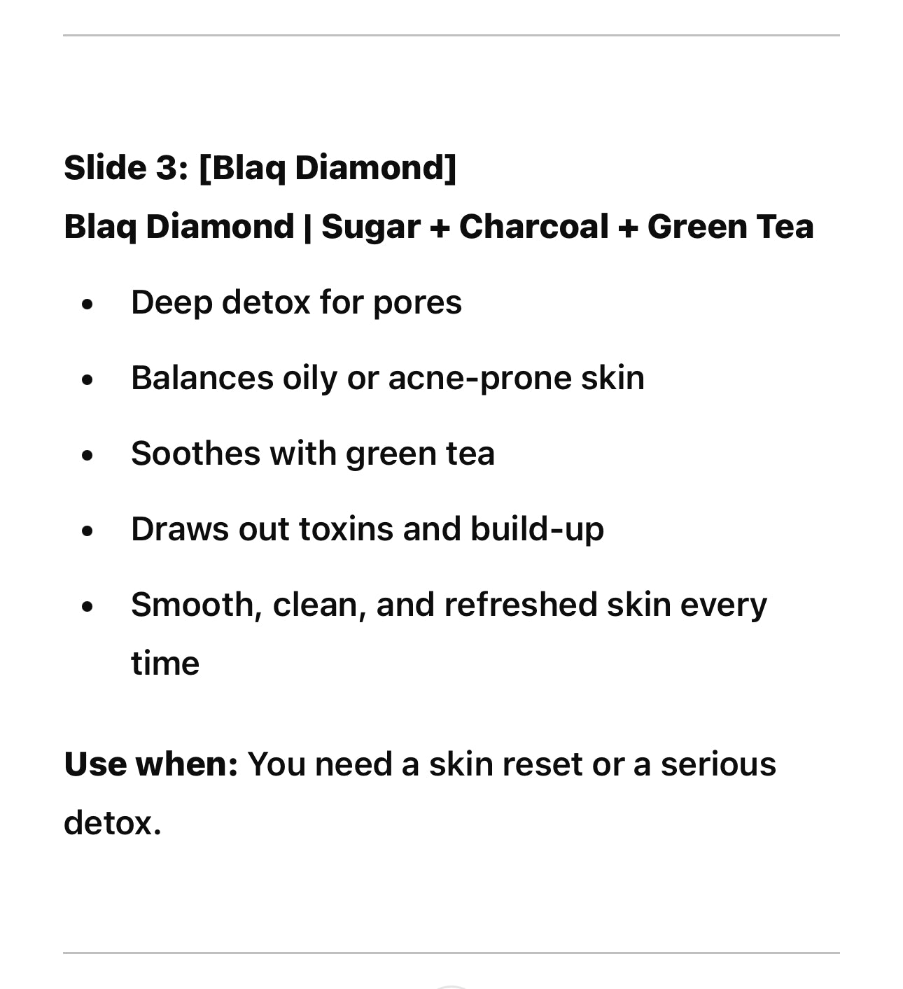BLAQ DIAMOND EXFOLIATE
