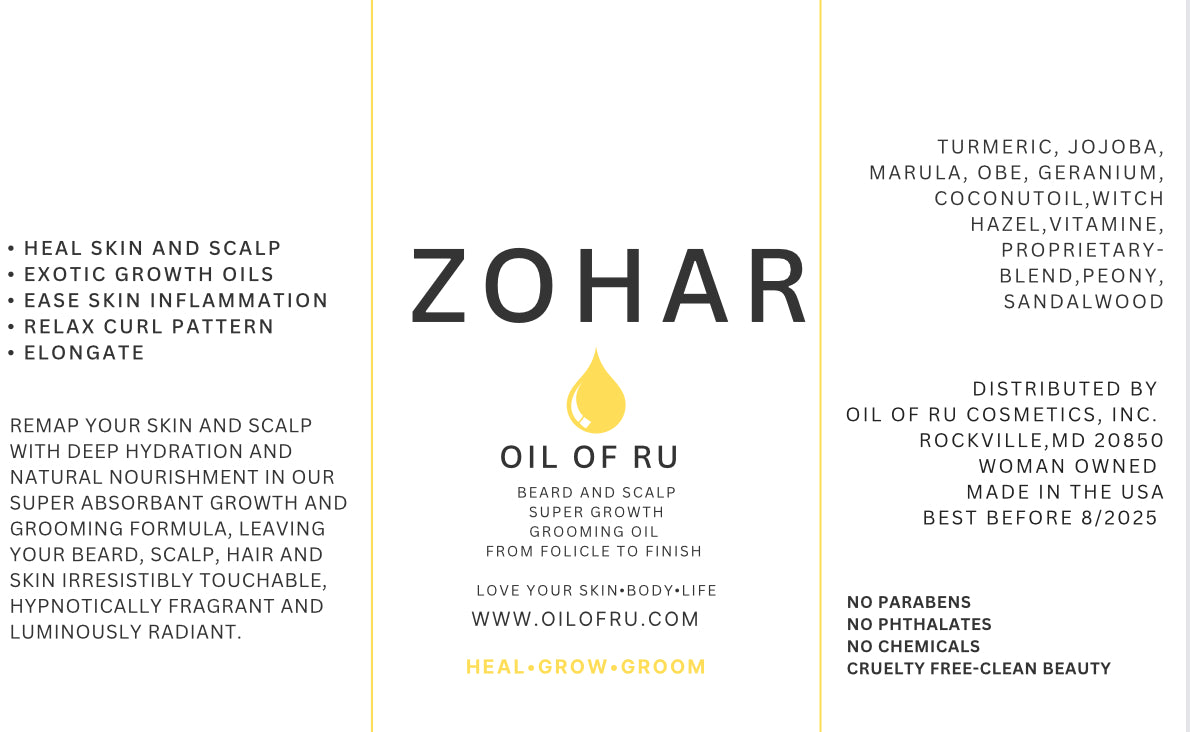 Zohar Beard and Scalp Oil